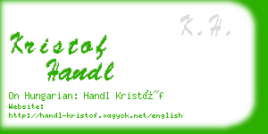 kristof handl business card
